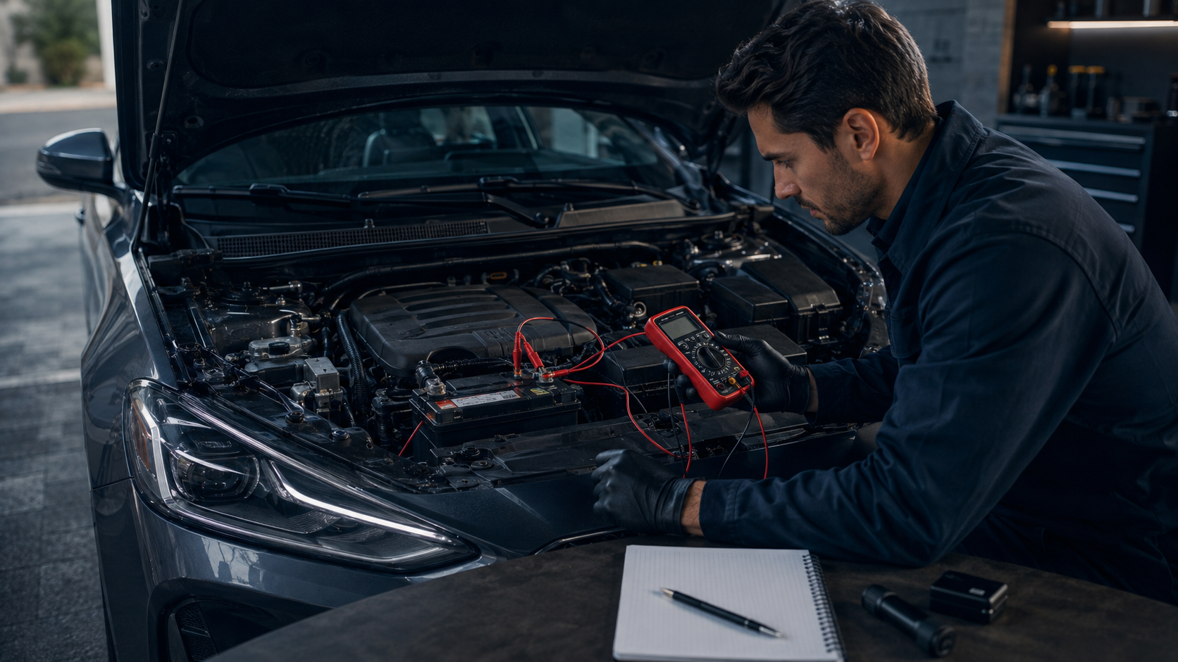 Battery, starter and alternator diagnostic comparison